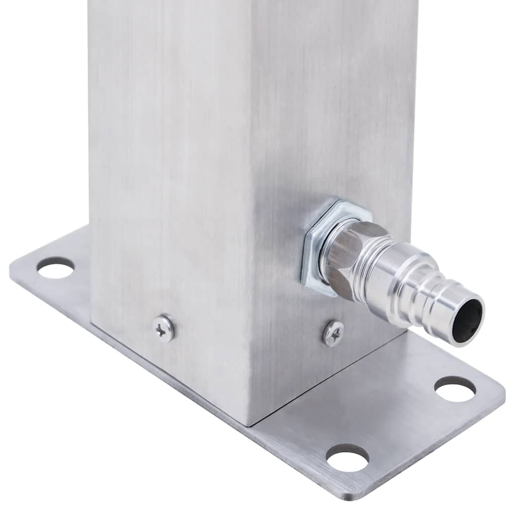 Colonna d'Acqua da Giardino 80 cm Acciaio Inox Quadrato