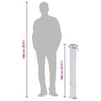 Colonna d'Acqua da Giardino 100 cm Acciaio Inox Quadrato