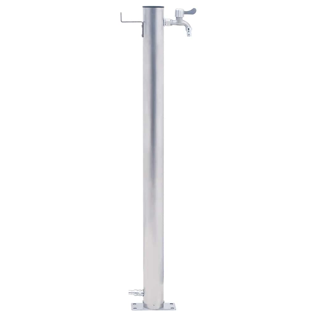Colonna d'Acqua da Giardino 40 cm Acciaio Inox Rotonda