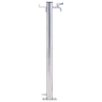 Colonna d'Acqua da Giardino 80 cm Acciaio Inox Rotonda