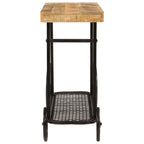 Tavolo Consolle 112x36x76 cm in Legno Massello di Mango e Ferro