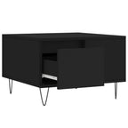 Tavolino da Salotto Nero 55x55x36,5 cm in Legno Multistrato