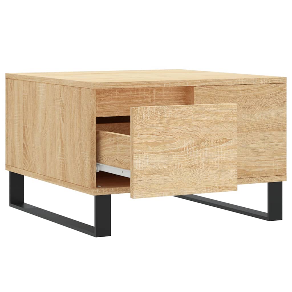 Tavolino Salotto Rovere Sonoma 55x55x36,5 cm Legno Multistrato