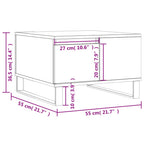 Tavolino Salotto Rovere Sonoma 55x55x36,5 cm Legno Multistrato