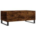 Tavolino da Salotto Rovere Fumo 90x50x36,5 cm Legno Multistrato