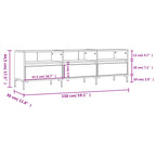 Mobile Porta TV Rovere Sonoma 150x30x44,5 cm Legno Multistrato
