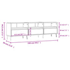 Mobile Porta TV Rovere Sonoma 150x30x44,5 cm Legno Multistrato