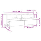 Mobile per TV Grigio Cemento 100x34,5x44,5 cm Legno Multistrato