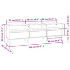 Mobile Porta TV Rovere Sonoma 150x30x44,5 cm Legno Multistrato