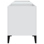Mobile Porta Dischi Bianco 121x38x48 cm in Legno Multistrato