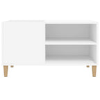 Mobile Porta Dischi Bianco 84,5x38x48 cm in Legno Multistrato
