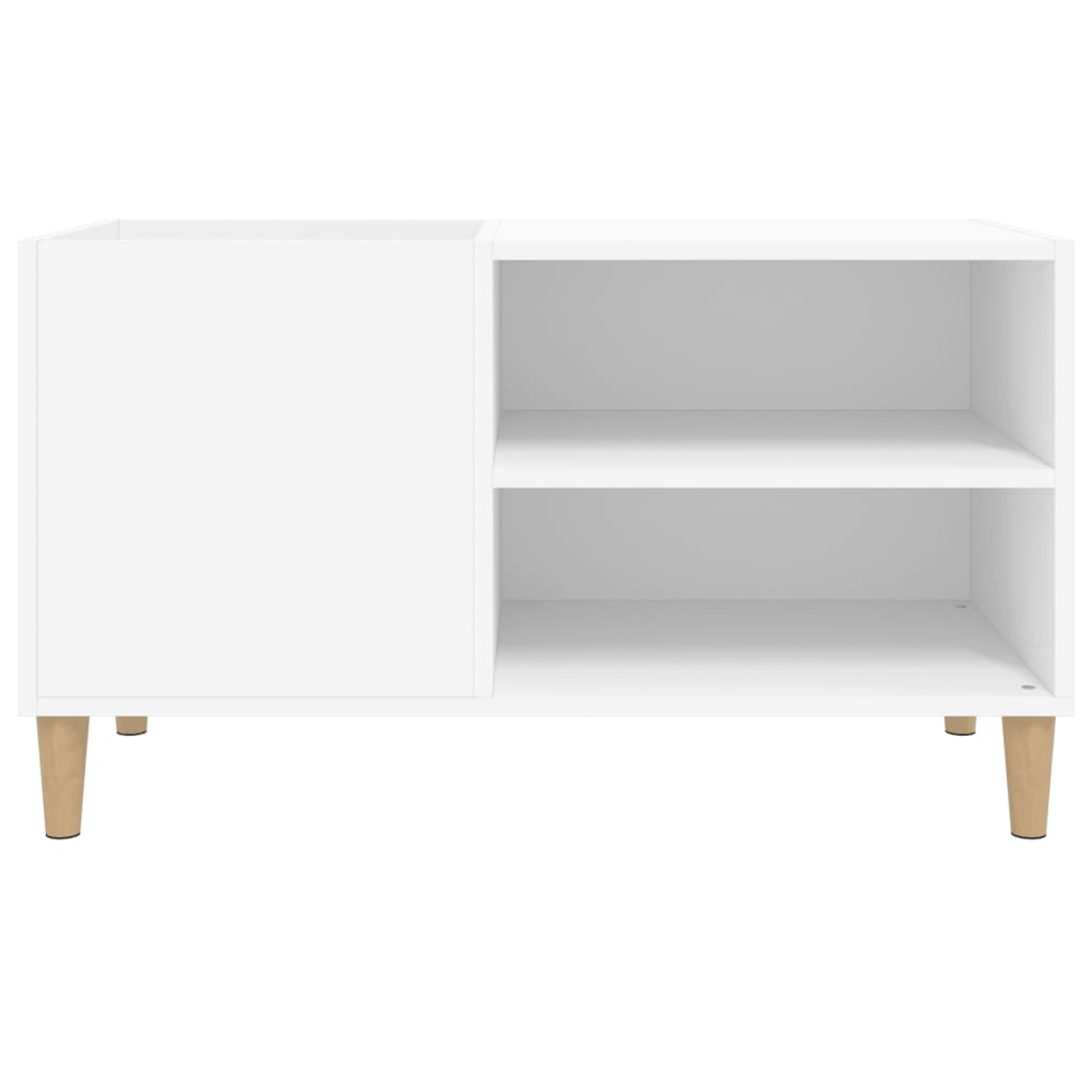 Mobile Porta Dischi Bianco 84,5x38x48 cm in Legno Multistrato