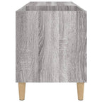 Mobile Porta Dischi Grigio Sonoma 84,5x38x48 Legno Multistrato
