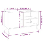 Mobile Porta Dischi Rovere Fumo 84,5x38x48 cm Legno Multistrato