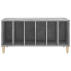 Mobile Porta Dischi Grigio Cemento 100x38x48 Legno Multistrato