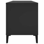 Mobile Porta Dischi Nero 100x38x48 cm in Legno Multistrato