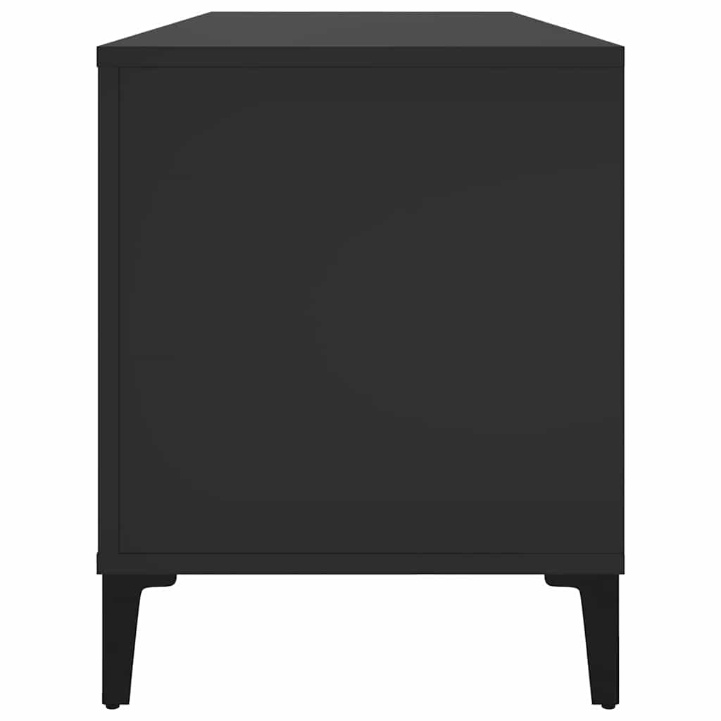 Mobile Porta Dischi Nero 100x38x48 cm in Legno Multistrato