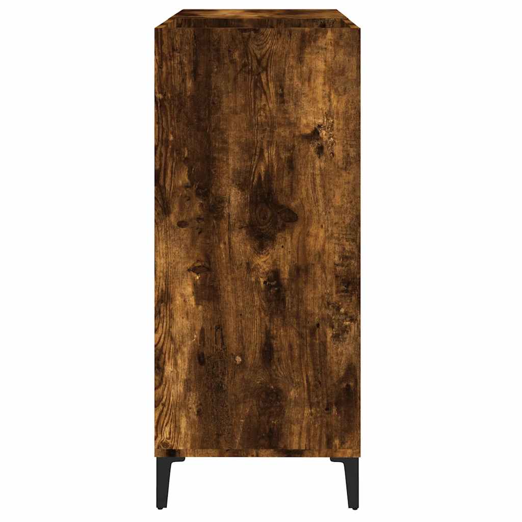 Mobile Porta Dischi Rovere Fumo 84,5x38x89 cm Legno Multistrato