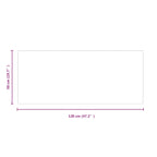 Piastra in vetro per camino Trasparente 120 x 50 cm Vetro