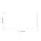 Piastra in vetro per camino Trasparente 120 x 60 cm Vetro