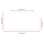 Piastra in vetro per camino Trasparente 120 x 60 cm Vetro