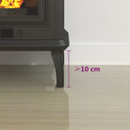 Piastra in vetro per camino Trasparente 80 x 60 cm Vetro