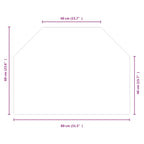 Piastra in vetro per camino Trasparente 80 x 60 cm Vetro