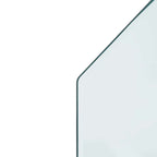 Piastra in vetro per camino Trasparente 120 x 60 cm Vetro
