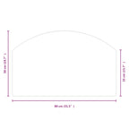 Piastra in vetro per camino Trasparente 80 x 50 cm Vetro