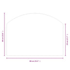 Piastra in vetro per camino Trasparente 80 x 60 cm Vetro