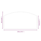 Piastra in vetro per camino Trasparente 120 x 60 cm Vetro