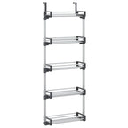 Organizzatore per Porta con 5 Ripiani 52x20x135 cm in Alluminio