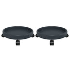 Carrelli per Piante con Ruote 2 pz Grigi Diametro 34 cm 35 kg