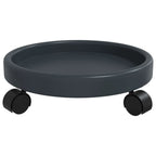 Carrelli per Piante con Ruote 2 pz Grigi Diametro 34 cm 35 kg
