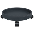 Carrelli per Piante con Ruote 2 pz Grigi Diametro 34 cm 35 kg