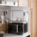 Ripiano per Microonde Bianco 51x27x63 cm in Alluminio