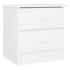 Comodino ALTA Bianco 41x35x41 cm in Legno Massello di Pino