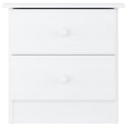 Comodino ALTA Bianco 41x35x41 cm in Legno Massello di Pino