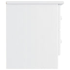 Comodino ALTA Bianco 41x35x41 cm in Legno Massello di Pino