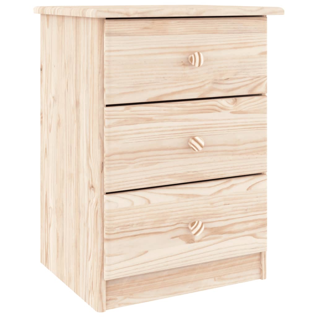 Comodino ALTA 41x35x55,5 cm in Legno Massello di Pino