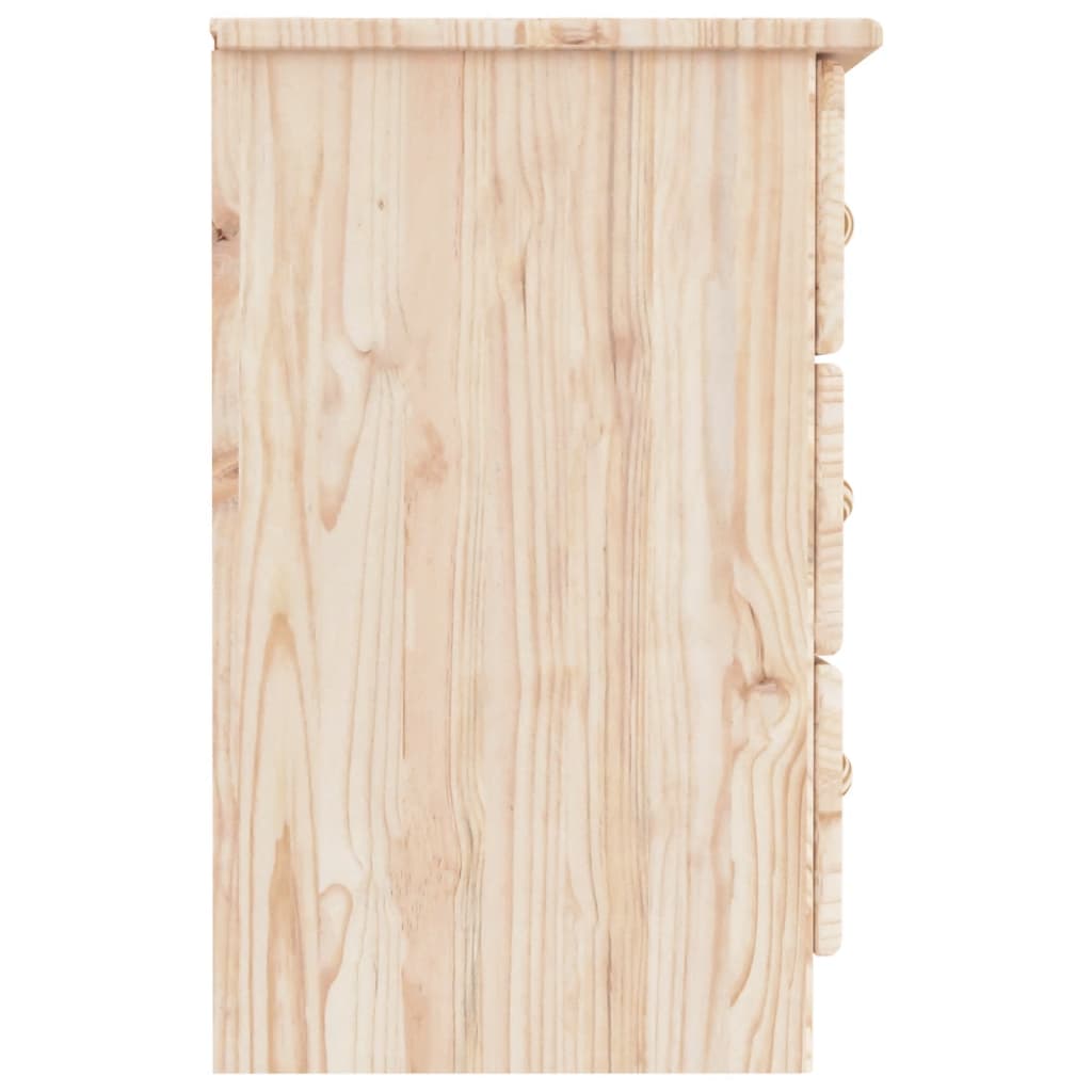 Comodino ALTA 41x35x55,5 cm in Legno Massello di Pino