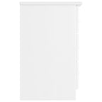 Comodino ALTA Bianco 41x35x55,5 cm in Legno Massello di Pino