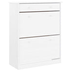 Scarpiera ALTA Bianca 77x35x96 cm in Legno Massello di Pino
