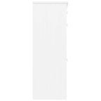 Scarpiera ALTA Bianca 77x35x96 cm in Legno Massello di Pino