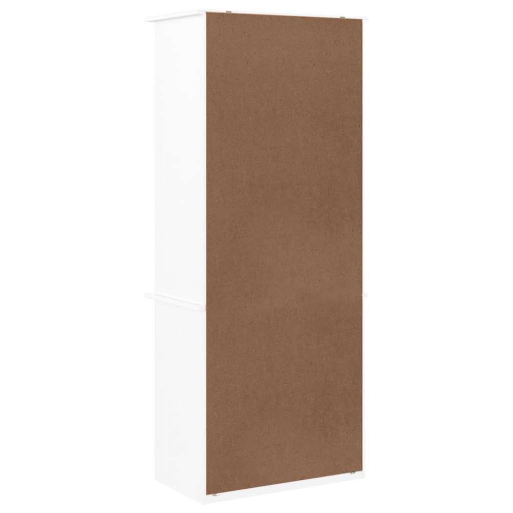 Libreria con Cassetti ALTA Bianca 60x35x142 cm Massello di Pino