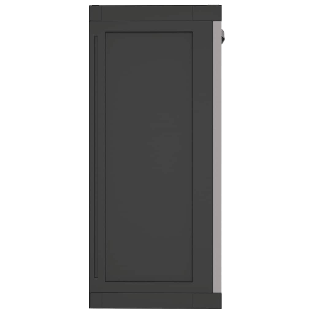 Armadio da Esterno Grigio e Nero 65x37x85 cm in PP