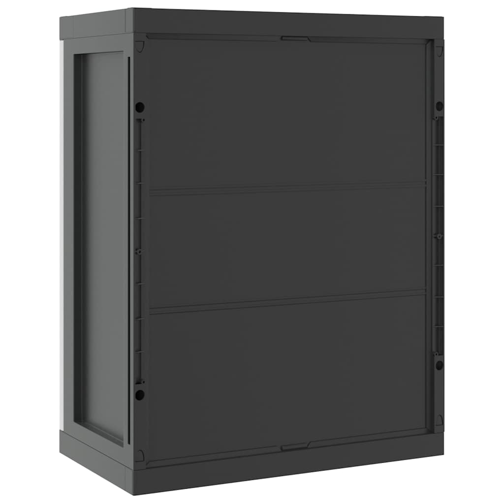 Armadio da Esterno Grigio e Nero 65x37x85 cm in PP