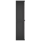 Armadio da Esterno Grigio e Nero 65x37x165 cm in PP