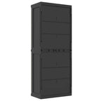 Armadio da Esterno Grigio e Nero 65x37x165 cm in PP