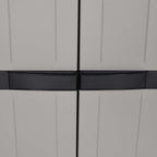 Armadio da Esterno Grigio e Nero 65x37x165 cm in PP